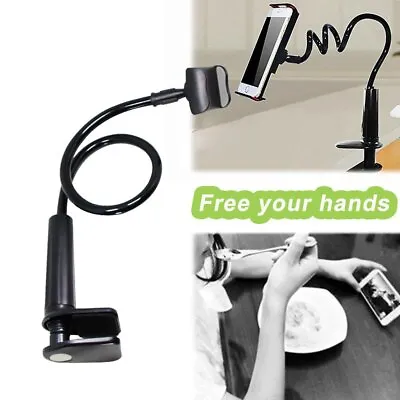 Flexible Arm 360º Bed Desk Gooseneck Lazy Stand Holder Mount For IPad Tablet NEW • £10.36