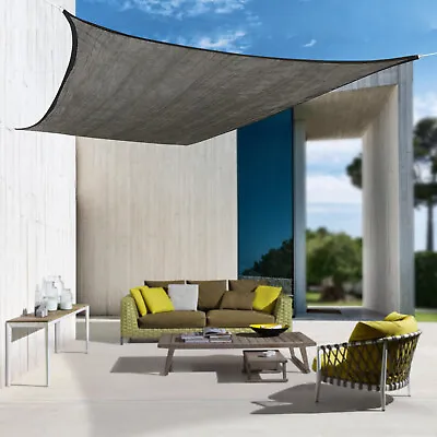 Sun Shade Sail Canopy Rectangle Sand UV Block For Backyard Deck Outdoor 16' X 20 • $40.85