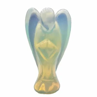 Crystal Glass Angel Opaline Vaseline Glass H5cm • £20