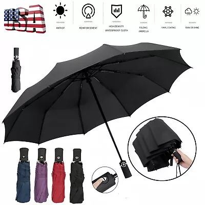 Automatic Umbrella Anti-UV Sun/Rain Windproof 3 Folding Compact Umbrella • $13.53