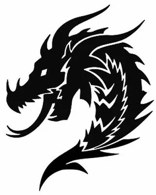 Dragon Head Tribal Vinyl Decal Sticker Window Bumper Toolbox Laptop Helmet • $3.75