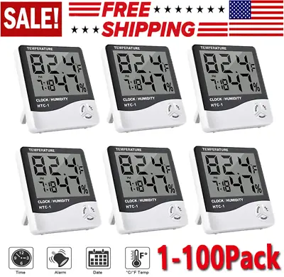 Thermometer Indoor Digital LCD Hygrometer Temperature Humidity Meter Alarm Clock • $325.99