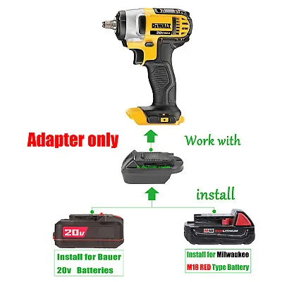 1 Mod. Adapter For Bauer 20v Or Milwaukee M18 Battery To DeWalt 20v MAX XR Tools • $14.99