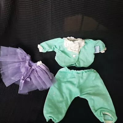 1996~~~12  Madeline Rag Doll W/Yarn Hair~~~MINT GREEN 2 PC PAJAMA'S PLUS!~~~ • $9