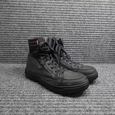 Levis Boots Mens 13 Black Denim Comfort High Top Combat Tactical Casual Shoes • $31.99