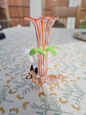 Vintage Murano Glass Fox Glass Bud Vase  Glass Animals • £20