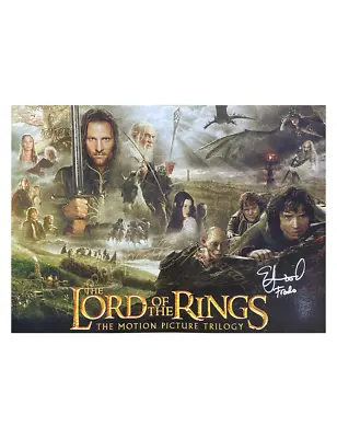 A3 Lord Of The Rings Print Signed By Elijah Wood 100% Authentic + COA • £135