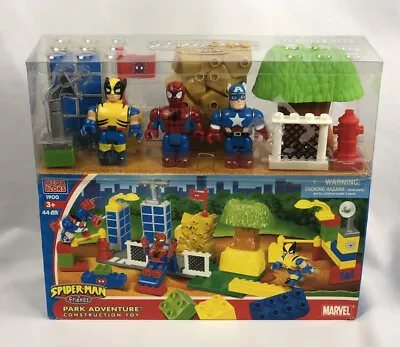 Mega Bloks 1900 The Amazing Spider-Man & Friends Marvel Park Adventure 44 Pcs • $98