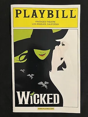 WICKED PLAYBILL 2008 Pantages Theatre Los Angeles Ca. Megan Hilty ;Adam Lambert • $40