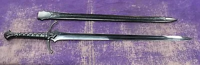 Black War Sword & Scabbard - High Carbon Steel Blade Wooden Handle 42  • $119.99