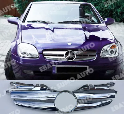 Mercedes Benz SLK R170 Grille 1996-04 Twin Blade SLK32 AMG Chrome SLK230 SLK200 • $147.98