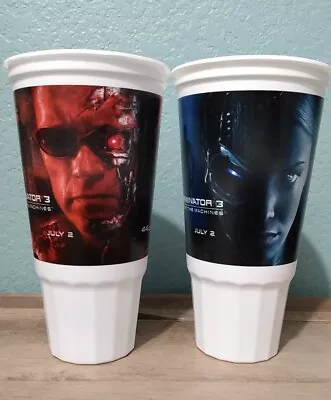 Lot Of Two Terminator 3 Movie Promo Fountain Cups Am Pm 2003 • $19.99