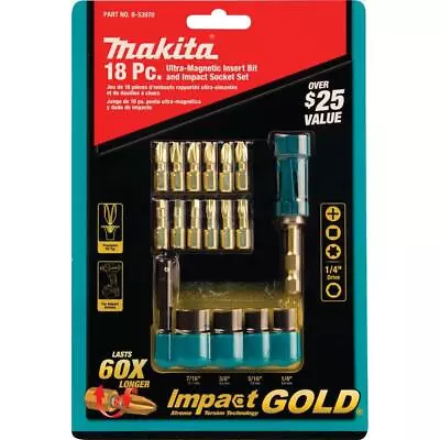 Makita Impact Gold Driver Bit And Socket Set (18-Piece) • $15.49