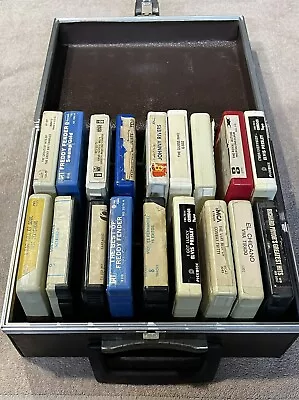 8 Track Tapes 18ct And Carrying Case Conway Twitty Elvis Richard Prior Guess Who • $15