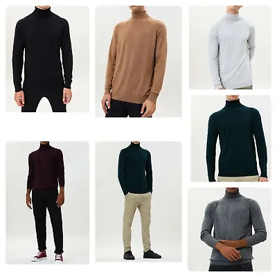 LFTMAN COLLECTION High Collar Turtle Roll Jumper Polo Sweater Tops 821 • £9.99