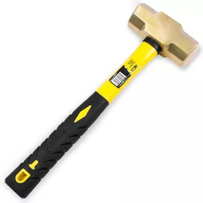 3 Pounds Sledge Hammer Forged Steel With 3 LBS Brass Head Comfortable Handle • $47.95