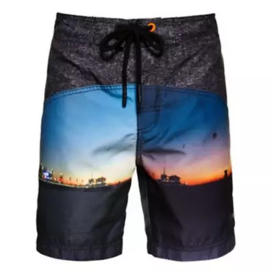 Superdry Men's Black Grit Polyester Surplus Goods Photo Print Swim Shorts Size M • $11.99