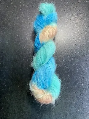 Suri Alpaca Silk Lace Yarn 1 X 50g Hand Dyed Fluffy Soft.  One Cheek Squeak • £13