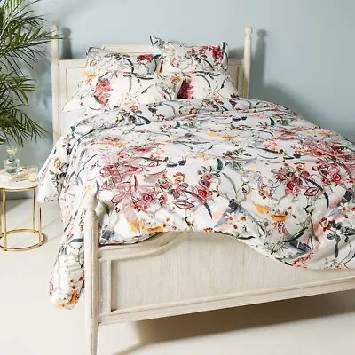 $97.49 • Buy New Anthropologie Vineet Bahl Embroidered Blooms Duvet Cover Sz Twin
