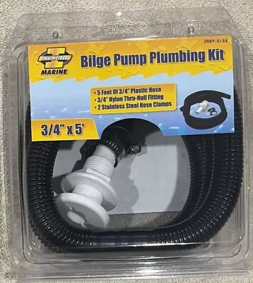 Marine Bilge Pump Plumbing Kit With 3/4 X 5 Feet Corrugated Hose Multi • $14.95