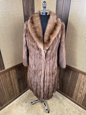 Beautiful Vintage Black N White Brand Brown Sable Fur Coat Jacket X-small • $995