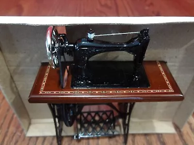 Miniature Dollhouse SEWING MACHINE 4 X 3 3/8  Removeable Drawer Mint ~FAST S/H~ • $24.95