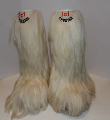 Vtg Tecnica Jet White Goat's Fur Boots- EUR Size 38/US 7/UK 5 • $300