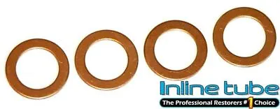 69-77 Gm Front Disc Brake Flex Hose Caliper Banjo Bolt Crush Washers Copper 7/16 • $3.95