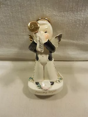 Vintage Napco Art Japan Ceramic January Birthday Angel Boy Figurine 4 1/2  • $23.95