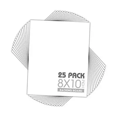 Mat Board Center Pack Of 25 White Backing Boards - 4-ply Thickness - For 8x10 • $29.96