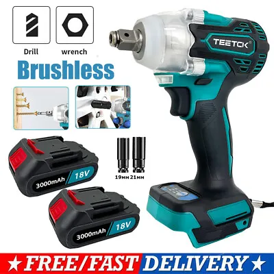 18V Cordless Brushless Impact Wrench For Makita DTW285Z /3.0Ah Battery /Charger • £30.78