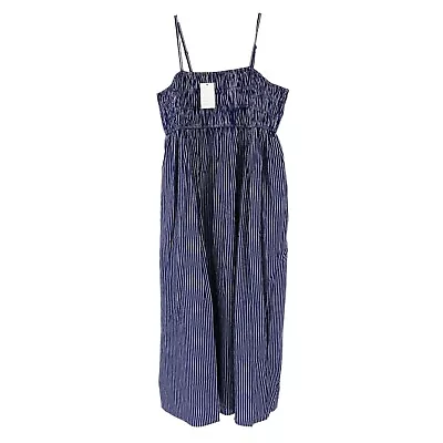 A New Day Womens Size XXL Midi Dress Spaghetti Strap Smocked Stripe Blue • $6.99
