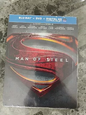 Man Of Steel (Blu-Ray Dvd Digital) Steelbook -Walmart Exclusive. New Sealed!! • $19.99