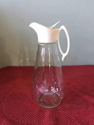 Log Cabin Syrup Dispenser Clear Glass Bottle MCM Style Vintage • $9.99