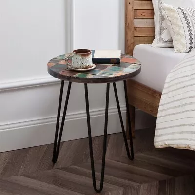Greenage Reclaimed Wood Side End Table For Small Spaces Coffee Table Night Stand • $54.39