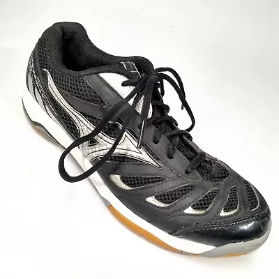 MIZUNO Wave Rally 5 Black & Silver Volleyball Shoes Women's Size US 10 • $24.50