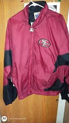 Vintage 90s Starter San Francisco 49ers Windbreaker Full Zip Jacket Size L • $150