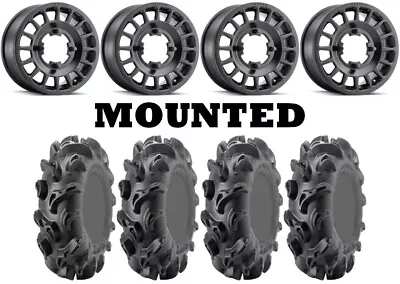 Kit 4 ITP Mammoth Mayhem Tires 32x10-14 On Method 407 Bead Grip Matte Black CAN • $1983.95