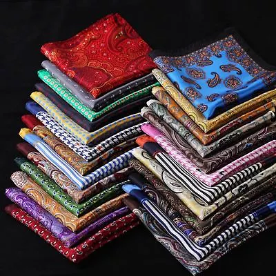 30 Pcs /Lot Wholesale Men Handkerchief Polyester   Pocket Square Polka Dot • $39.99