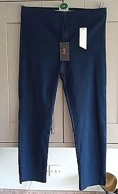 £9.99 • Buy BNWT Ladies Cropped Trousers By Simon Jeffrey With Stretch Navy Size 14