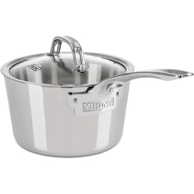 Viking Culinary Contemporary 3-Ply Stainless Steel Saucepan 2.4 Quart • $83