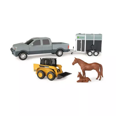 John Deere 1:32 Pickup Truck/Ute W/Animals & Livestock Trailer Set Asst. 8Y+ • $49