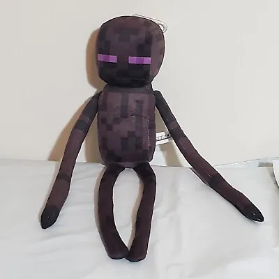 NEW Minecraft Enderman Plush Toy Factory Stuffed 14  Doll Black Figure Mojang • $13.95