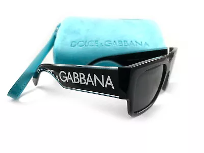 DOLCE & GABBANA Sunglasses DG6184 Black Gray 501/87 New Authentic • $173.25