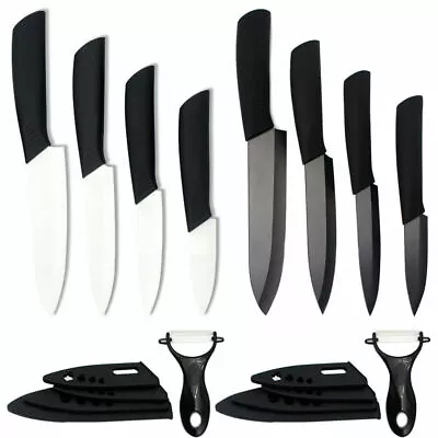 5Pcs Kitchen Sharp Ceramic Knife Set 3  4  5  6  Knives White Blade + Peeler US • $17.99