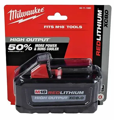 Genuine Milwaukee 48-11-1880 M18 RedLithium High Output XC8.0 Battery NEW • $75.26