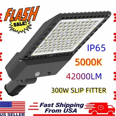 300W LED Parking Lot Lights Street Light Shoebox Pole Light Fixture Dusk To Dawn • $147