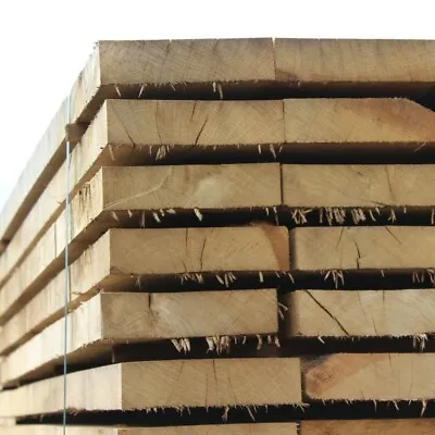 Pallet Of Untreated Oak Railway Sleepers - 200mm X 50mm - Free Delivery • £1173.49