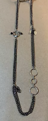 Stainless Steel Black Chain Designed Necklace 20” Long  • $5.22