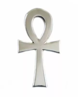 Ankh Metal Enamel Pin Badge Eternal Life Silver Effect (chrome Plated) Egypt • £2.75